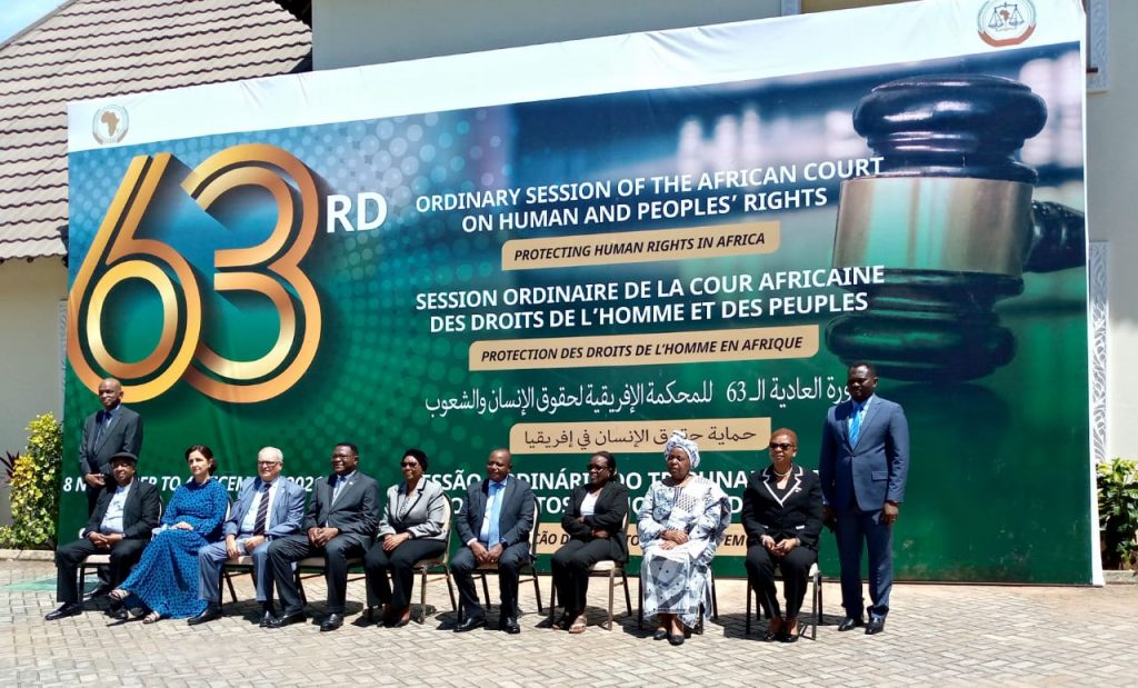 63RD ORDINARY SESSION OF THE AFRICAN COURT ON HUMAN AND PEOPLES’ RIGHTS ...