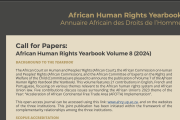 دعوة لتقديم الأوراق البحثية: الكتاب السنوي الأفريقي لحقوق الإنسان المجلد 8 (2024)